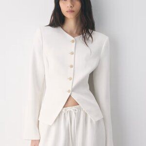 NWT Aritzia WILFRED Regal Blazer - Crepette Light Birch 10